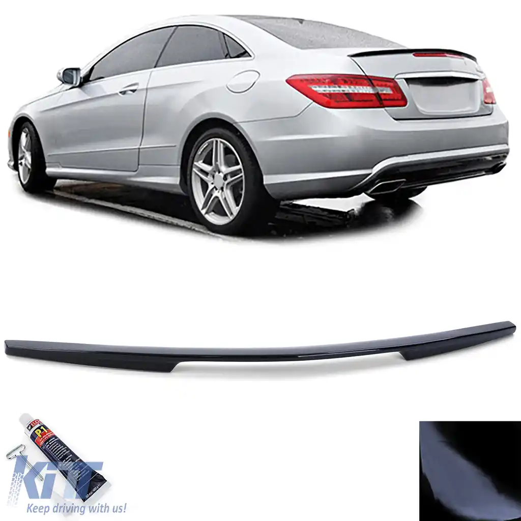 Spoiler spate sport lip negru lucios, potrivit pentru Mercedes E-Class C207 coupe 09-16