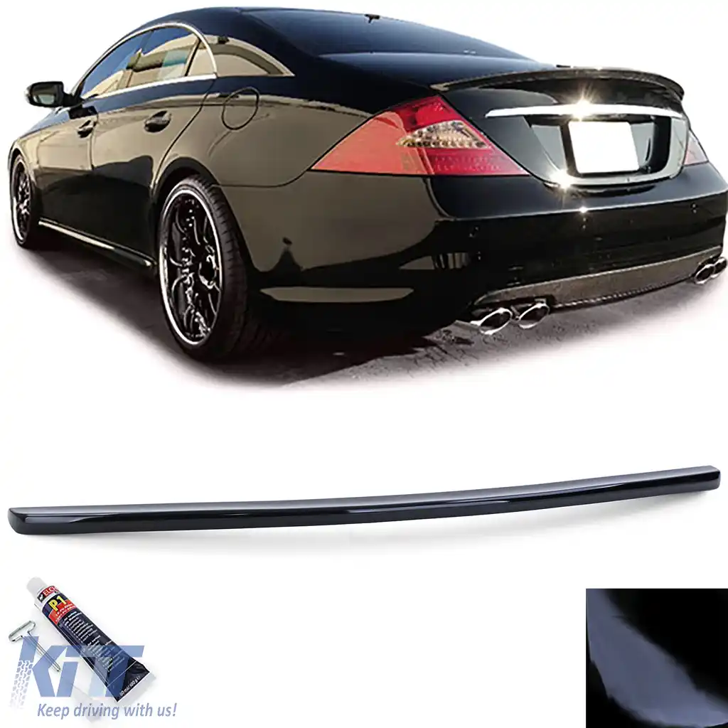 Spoiler spate sport lip negru lucios, potrivit pentru Mercedes CLS C219 04-10