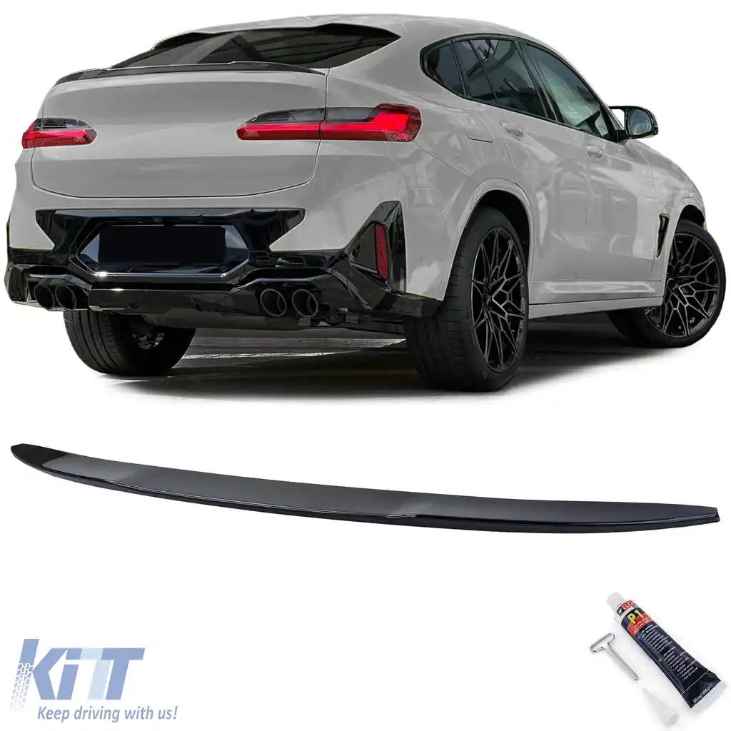 Spoiler spate sport lipă performanță negru lucios potrivit pentru BMW X4 G02 din 18