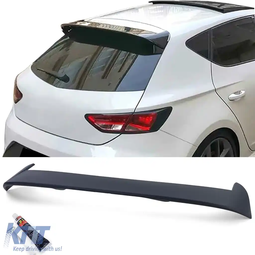Spoiler spate sport pentru acoperiș, performanță, negru mat, potrivit pentru Seat Leon 3 5F 12-20