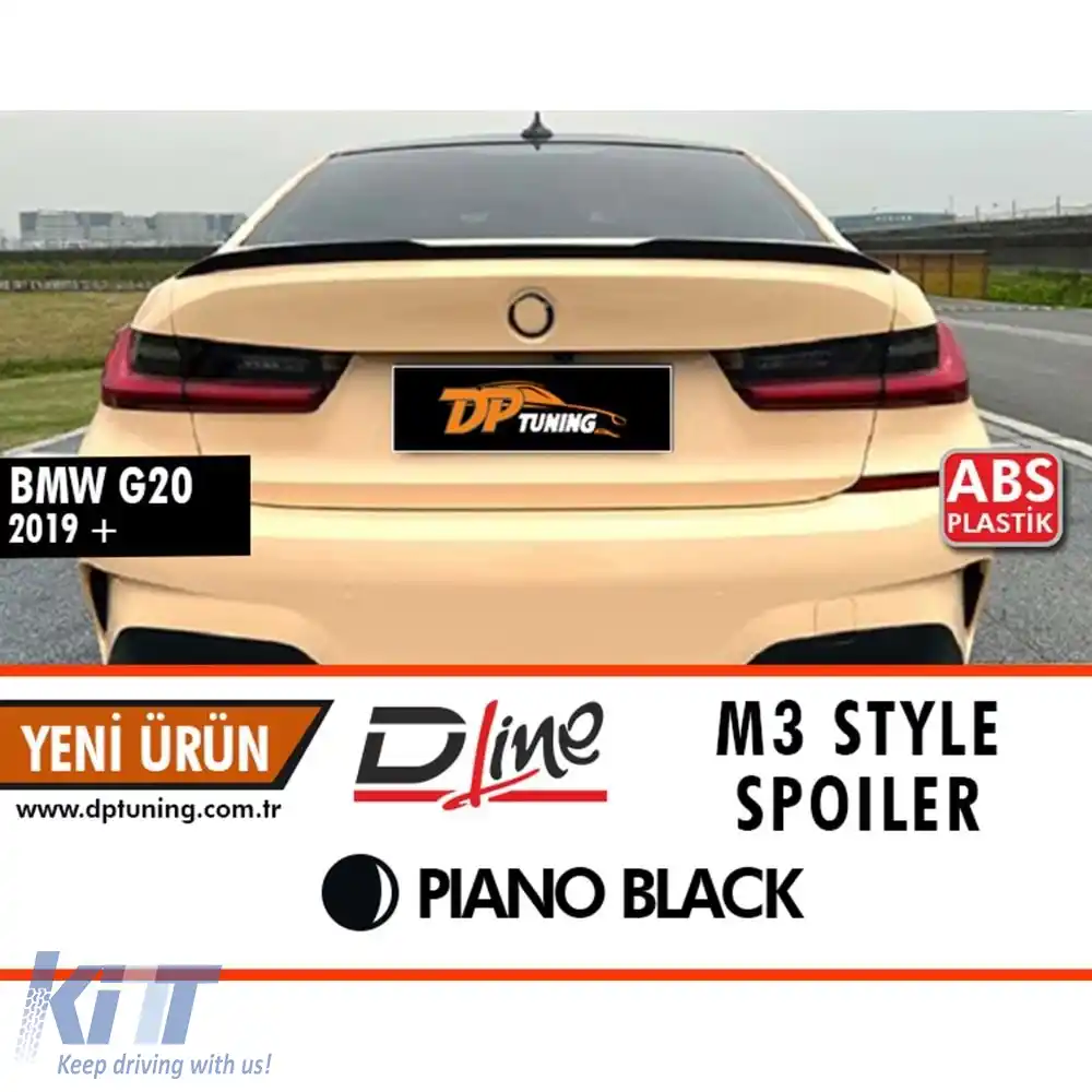 image-60-Spoiler spate stil G20 M3, negru piano, ABS / 2020 după