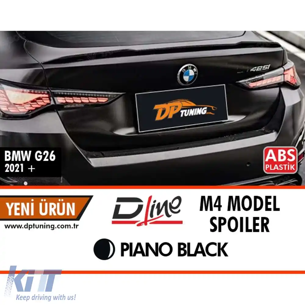 image-54-Spoiler spate stil G26 M4 negru piano ABS / după 2020