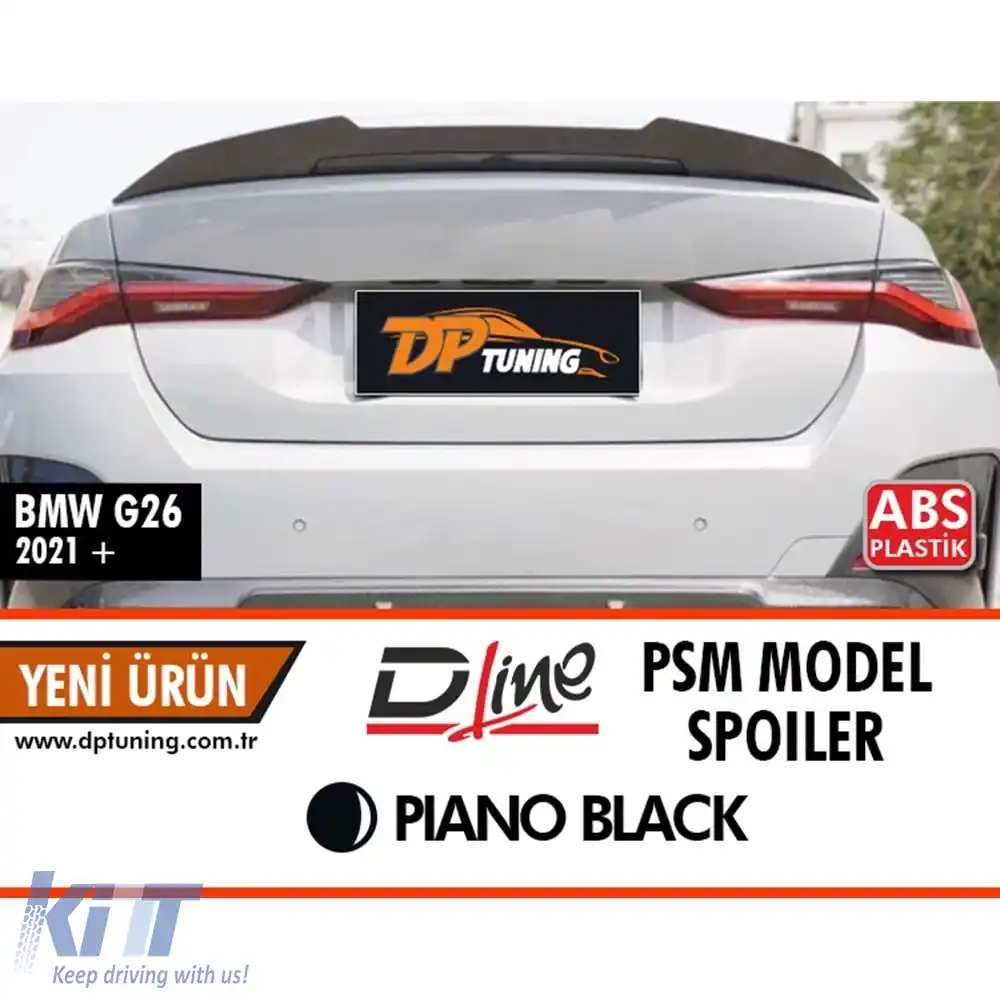 image-53-Spoiler spate stil G26 PSM negru lucios ABS / 2020 după