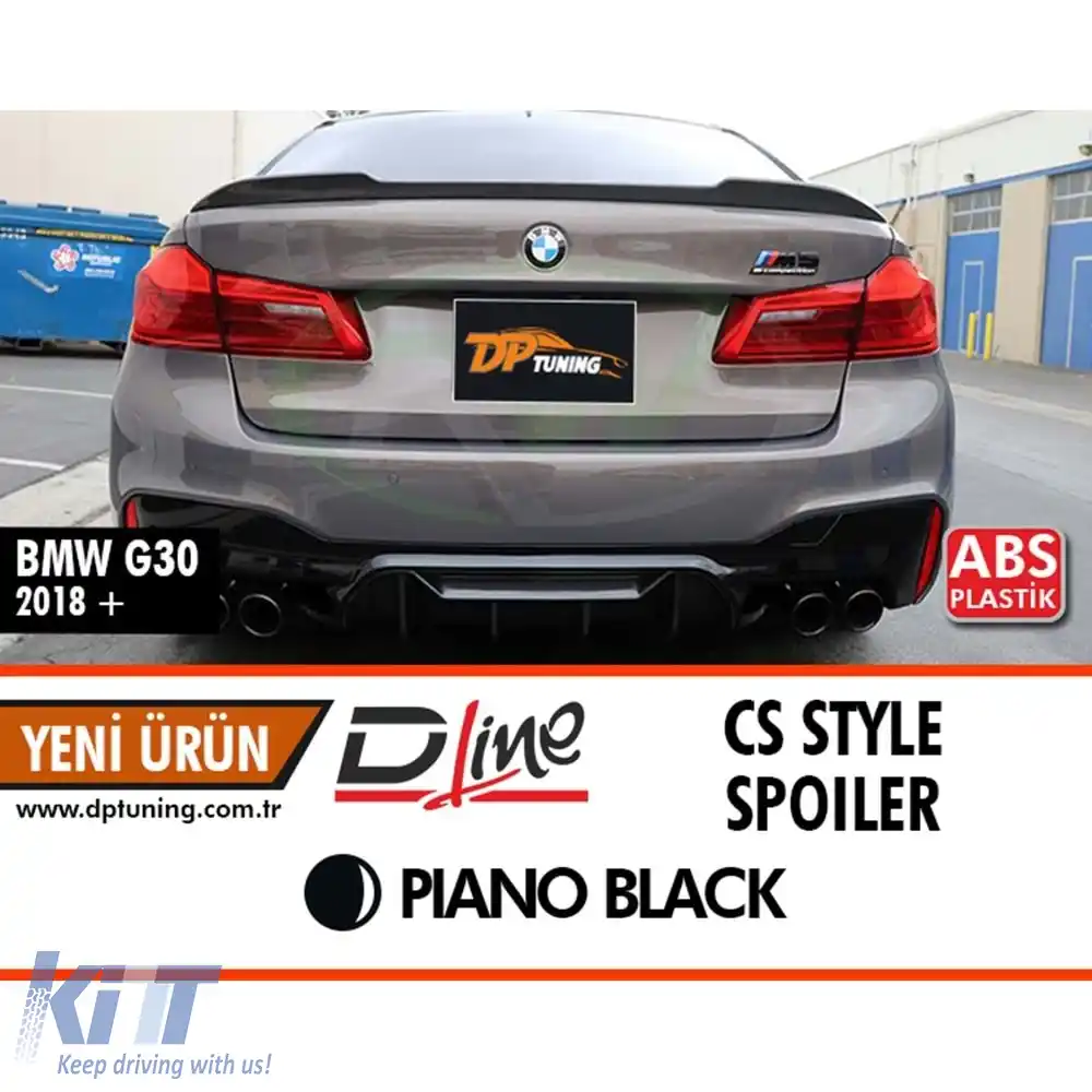 image-50-Spoiler spate stil G30 CS negru lucios ABS / 2017 după