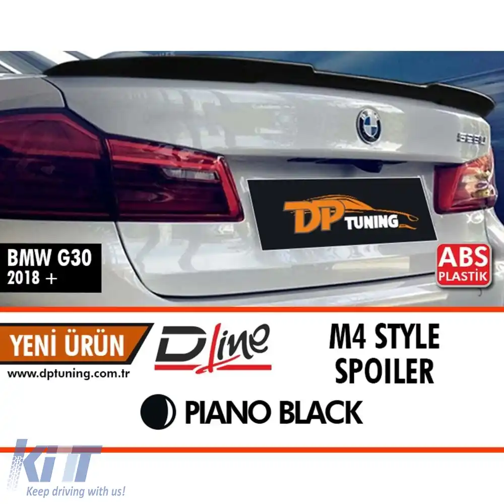 image-50-Spoiler spate stil G30 M4 negru piano ABS / 2017 - în sus