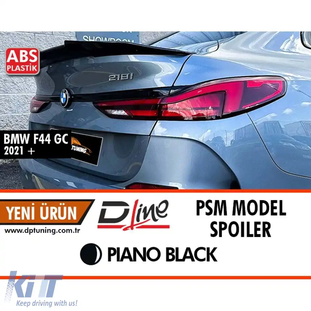 image-62-Spoiler spate stil PSM potrivit pentru F44 Gran Coupe, negru pian, ABS / după 2021