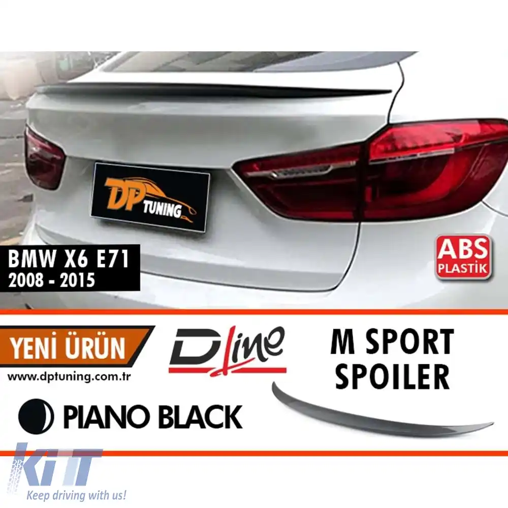 image-18-Spoiler spate X6 E71 Negru Pian ABS / 2008-2015