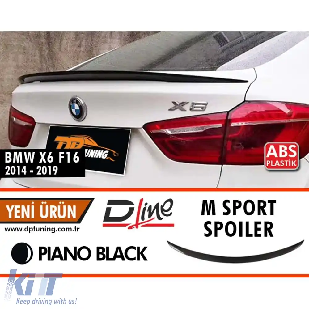 image-17-Spoiler spate X6 F16 Negru Pian ABS / 2014-2019
