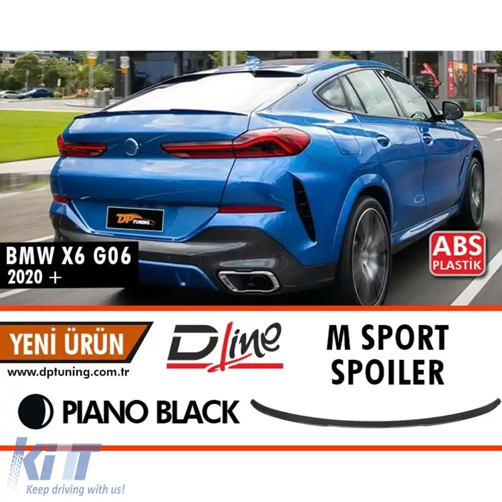 image-16-Spoiler spate X6 G06 M Sport în negru lucios ABS / 2020 după