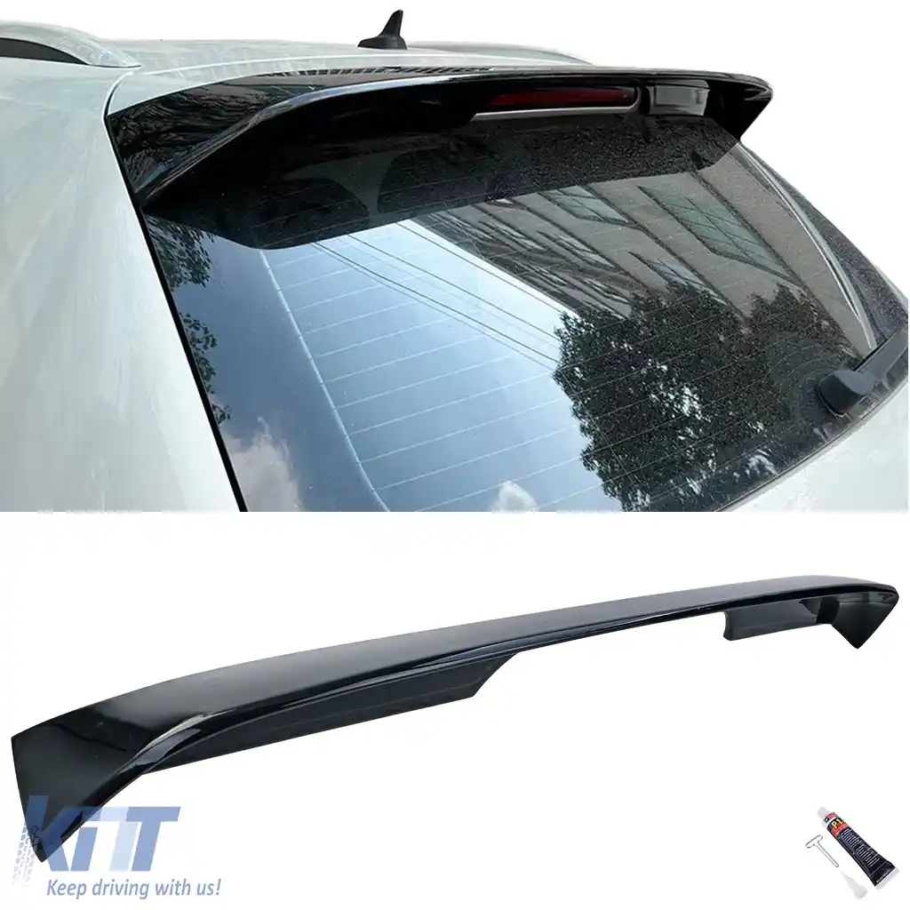 Spoiler sportiv de plafon spate negru lucios, potrivit pentru VW Tiguan II AD1 2016-2023