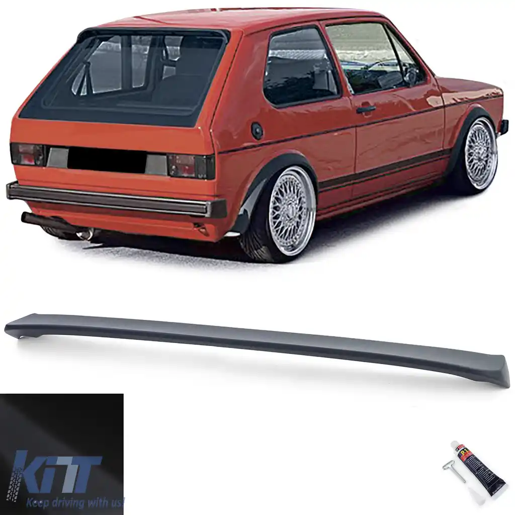 Spoiler sportiv pentru plafon, spoiler spate, negru mat, potrivit pentru VW Golf 1 74-85, inclusiv GTI
