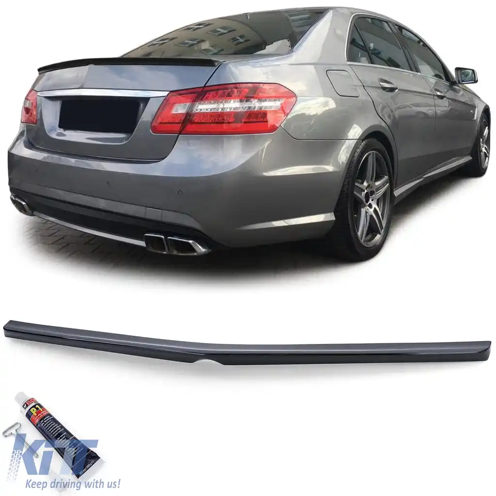 Spoiler sportiv spate cu luciu negru cu ABE, potrivit pentru Mercedes E W212 sedan 09-16