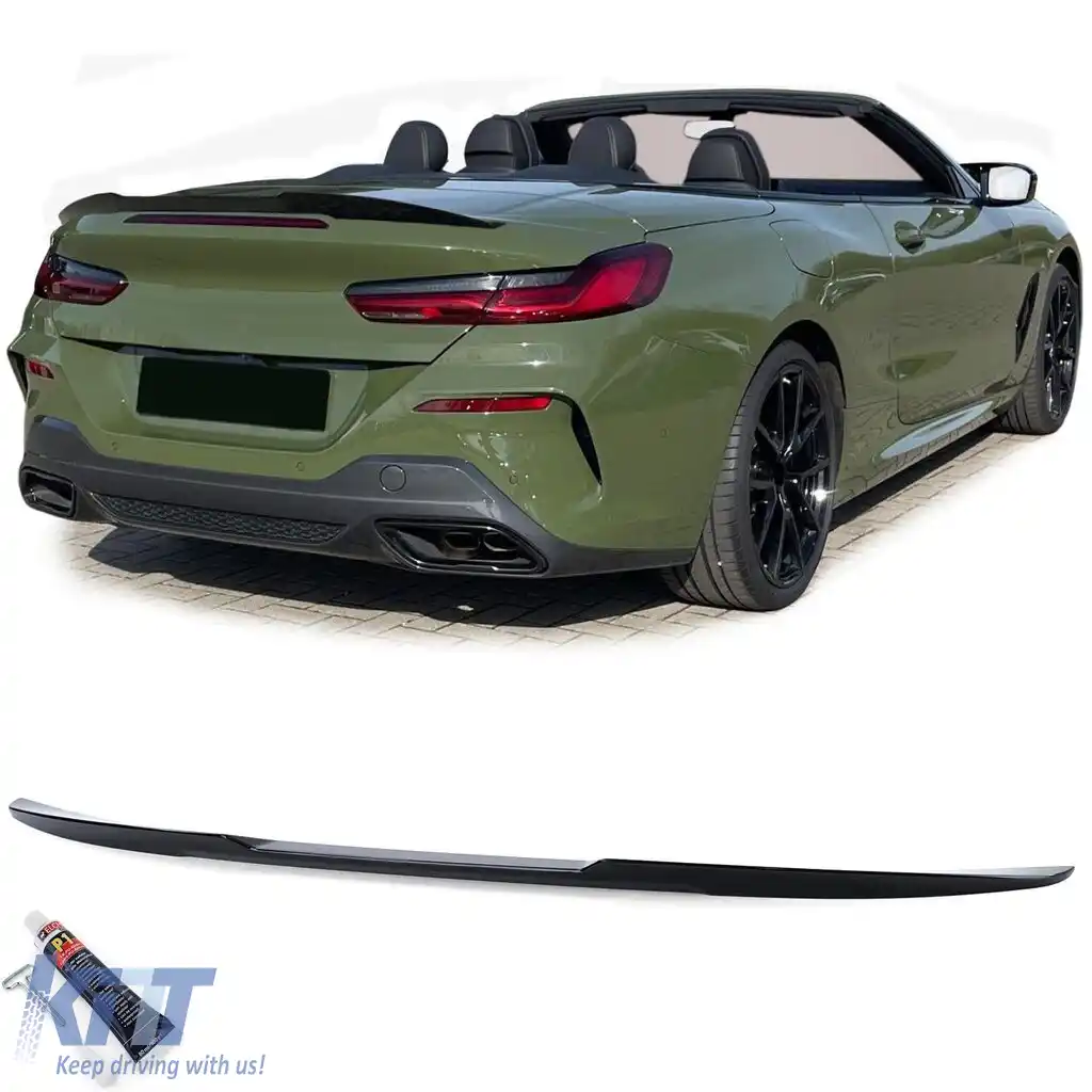 Spoiler sportiv spate cu luciu negru, potrivit pentru BMW Seria 8 G14 F91 Cabriolet din 18