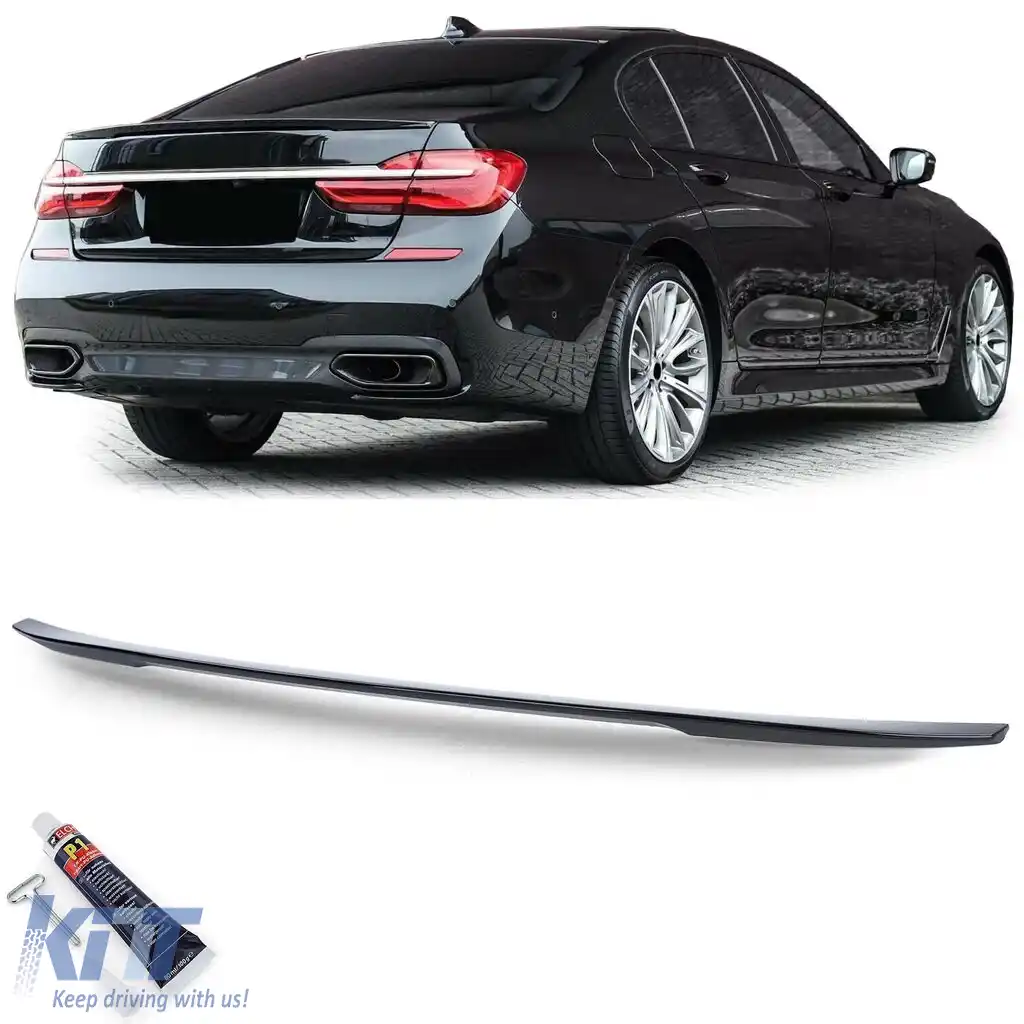 Spoiler sportiv spate lip gloss negru cu ABE potrivit pentru BMW Seria 7 G11 G12 14-17