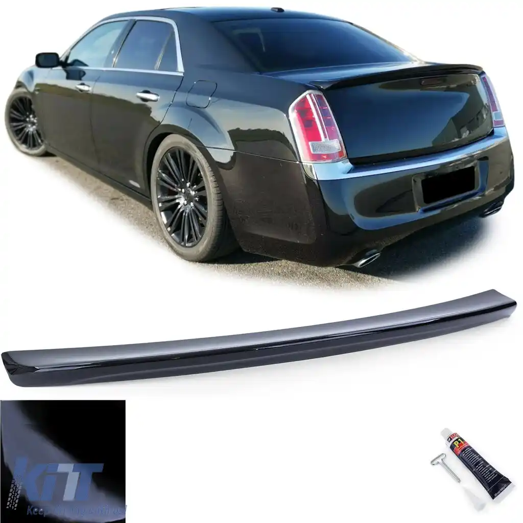 Spoiler sportiv spate lip gloss negru, potrivit pentru Chrysler 300C sedan Lancia Thema din 11