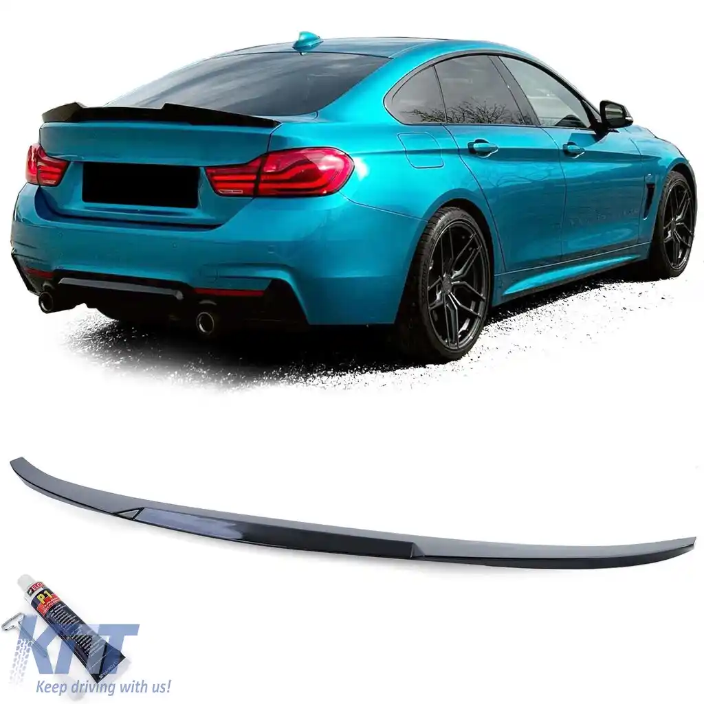 Spoiler sportiv spate lip negru lucios, potrivit pentru BMW Seria 4 F36 Gran Coupe 13-21