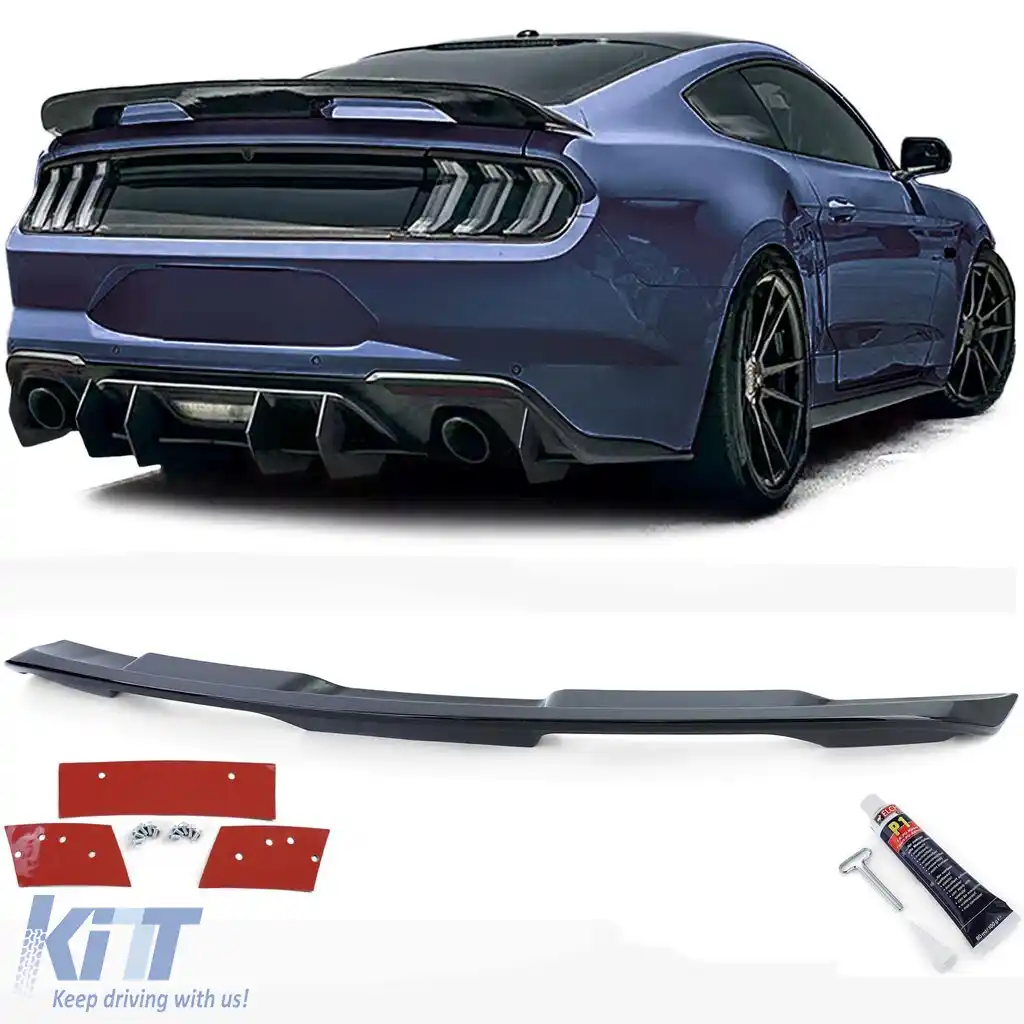 Spoiler Sportiv Spate Performanță 500 Negru Lucios potrivit pentru Ford Mustang Coupe 14-20