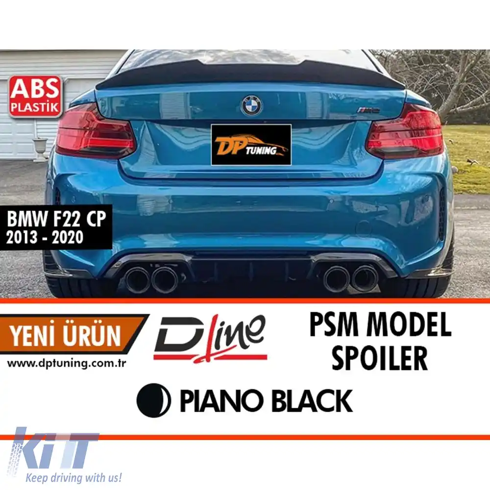 image-63-Spoiler stil PSM F22 Coupe Negru Pian ABS / 2014-2020