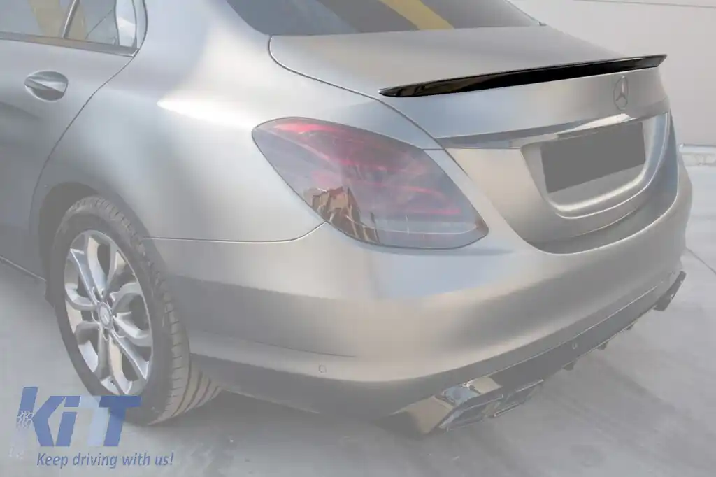 Spoiler tip A Design pentru portbagaj, potrivit pentru Mercedes C-Class W205 2013-2020, necolorat
