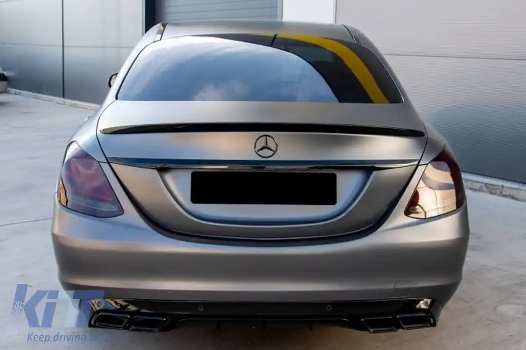 Spoiler tip A Design pentru portbagaj, potrivit pentru Mercedes C-Class W205 2013-2020, necolorat-image-6227634