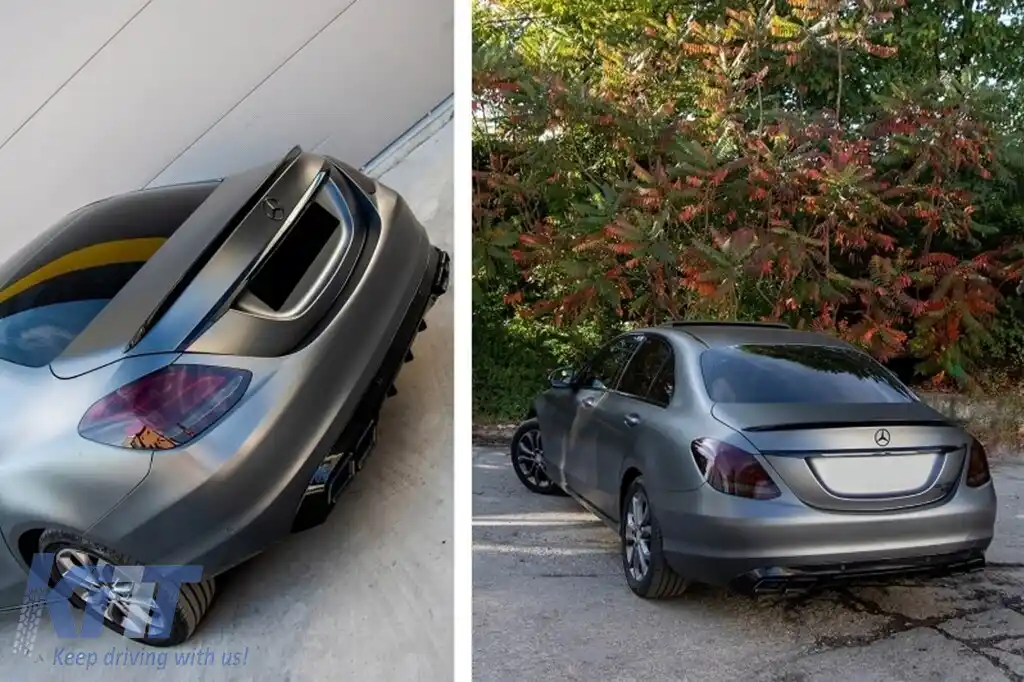 Spoiler tip A Design pentru portbagaj, potrivit pentru Mercedes C-Class W205 2013-2020, necolorat-image-6227635