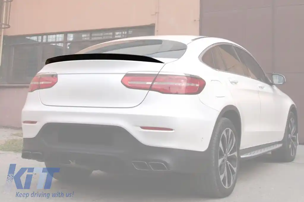 Spoiler tip A Design pentru portbagaj, potrivit pentru Mercedes GLC Coupe C253 după 2015, necolorat