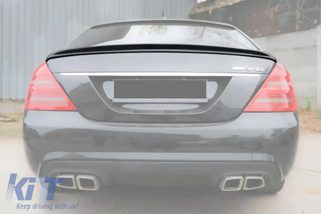 Spoiler tip A Design pentru portbagaj, potrivit pentru Mercedes S-Class W221 2005-2011, necolorat