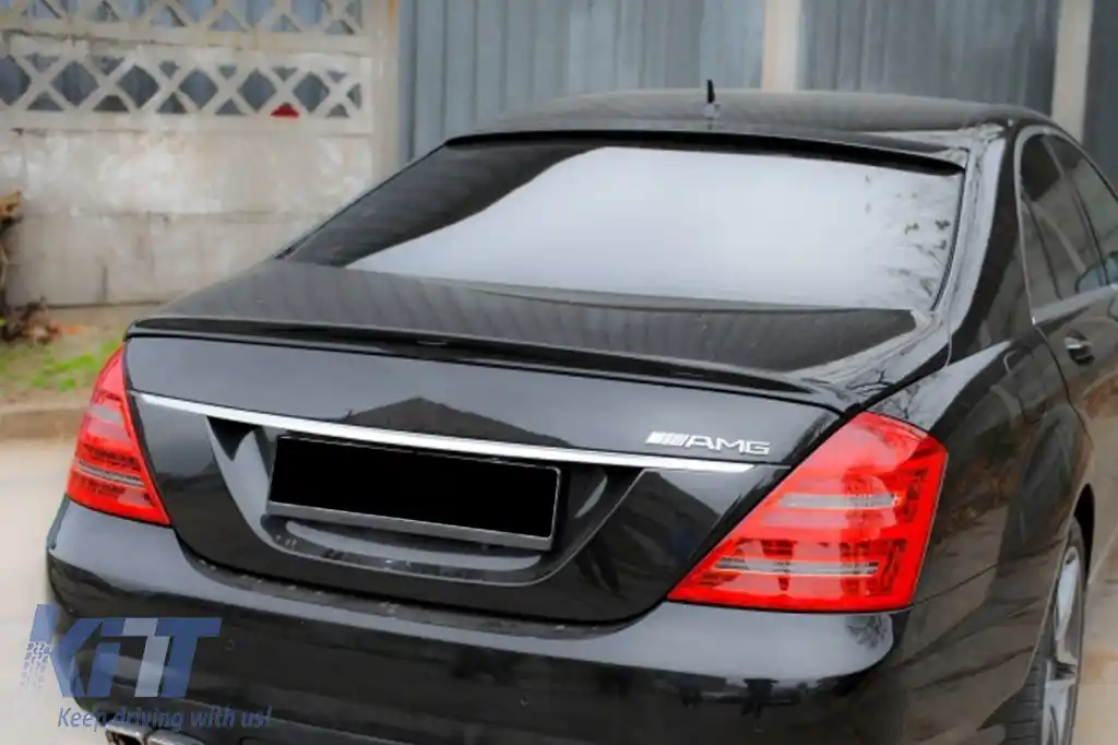 Spoiler tip A Design pentru portbagaj, potrivit pentru Mercedes S-Class W221 2005-2011, necolorat-image-6264653