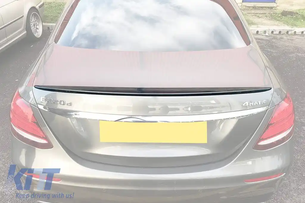 Spoiler tip A Design potrivit pentru portbagaj pentru Mercedes E-Class W213 sedan 2016-2020, W213 facelift după 2020, neprelucrat