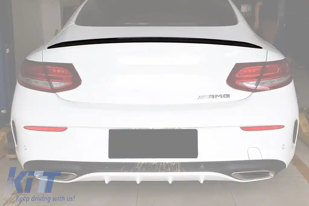 Spoiler tip A Design potrivit pentru portbagaj pentru Mercedes C-Class Coupe C205 după 2015, nefinisat