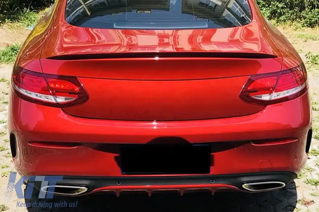 Spoiler tip A Design potrivit pentru portbagaj pentru Mercedes C-Class Coupe C205 după 2015, nefinisat-image-6227796