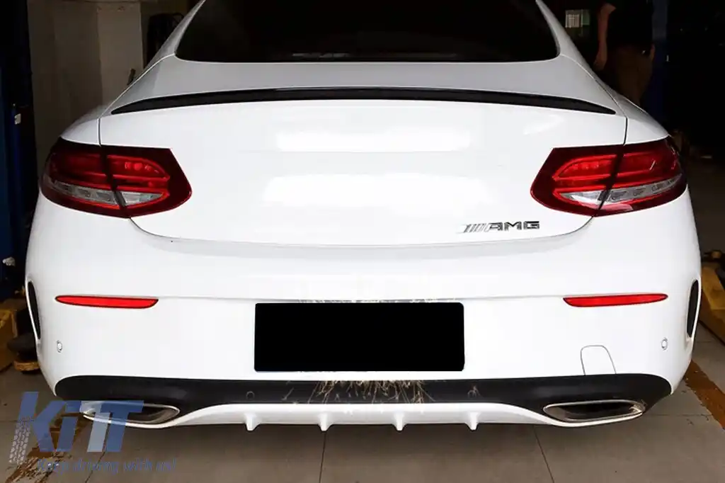 Spoiler tip A Design potrivit pentru portbagaj pentru Mercedes C-Class Coupe C205 după 2015, nefinisat-image-6227798