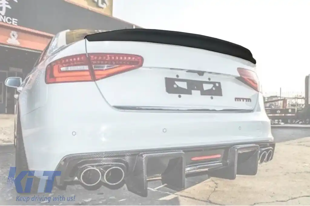 Spoiler tip ABT pentru portbagaj, potrivit pentru Audi A4 2008-2013 sedan, necolorat