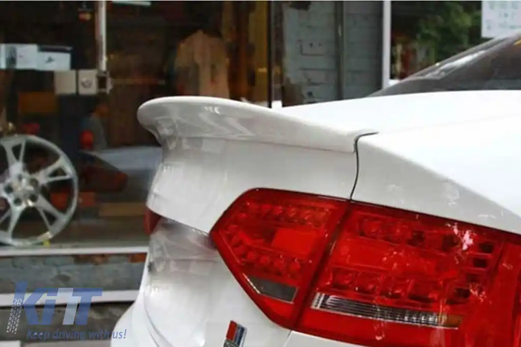 Spoiler tip ABT pentru portbagaj, potrivit pentru Audi A4 2008-2013 sedan, necolorat-image-6227515