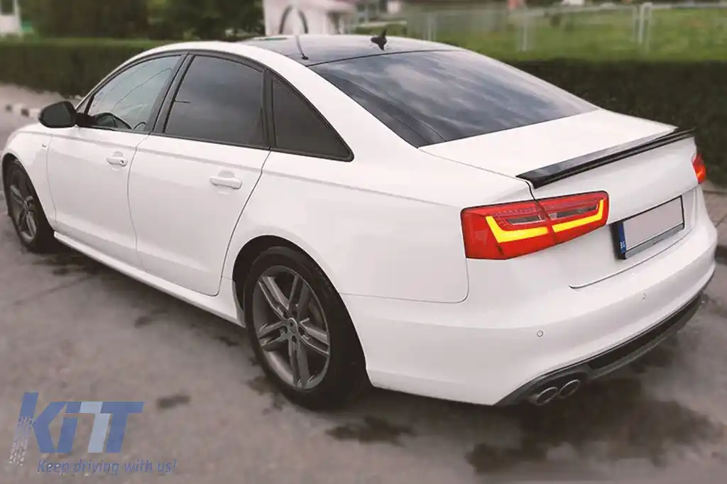 Spoiler tip ABT pentru portbagaj, potrivit pentru Audi A6 sedan 2011-2018, necolorat-image-6227707