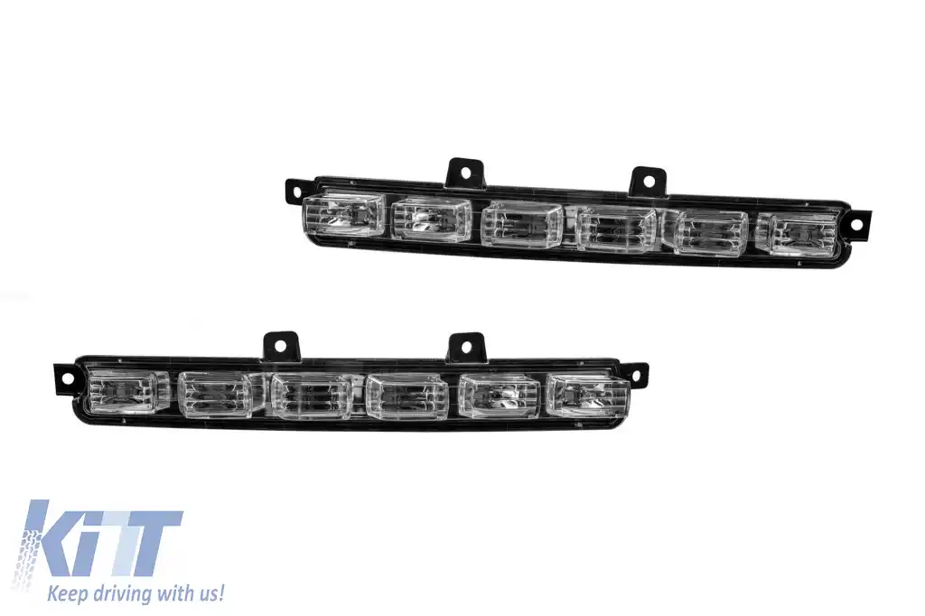 Spoiler tip BRABUS cu DRL potrivit pentru bara frontală A Design Mercedes G-Class W463 1989-2016, necolorat-image-6264662
