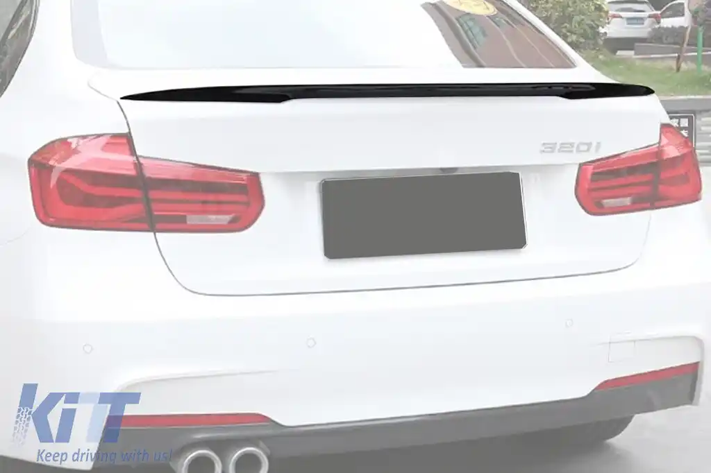 Spoiler tip M pentru portbagaj, potrivit pentru BMW Seria 3 F30 2011-2019, lac negru