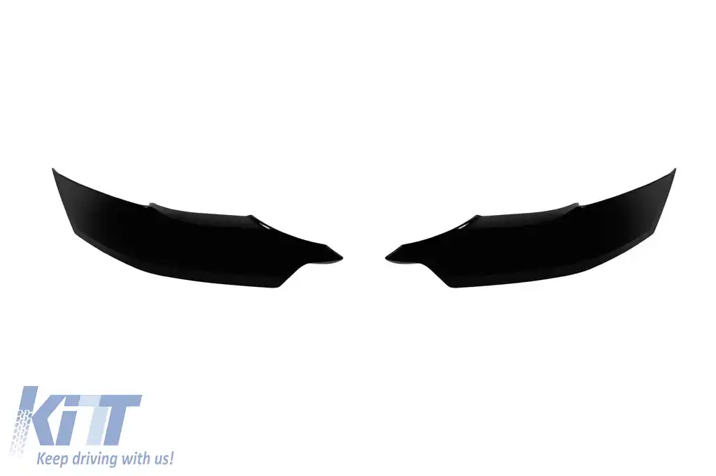 Spoiler tip M Performance Design Design potrivit pentru bara frontală M tech pe BMW Seria 5 E60/E61 2003-2010, lac negru-image-6159967