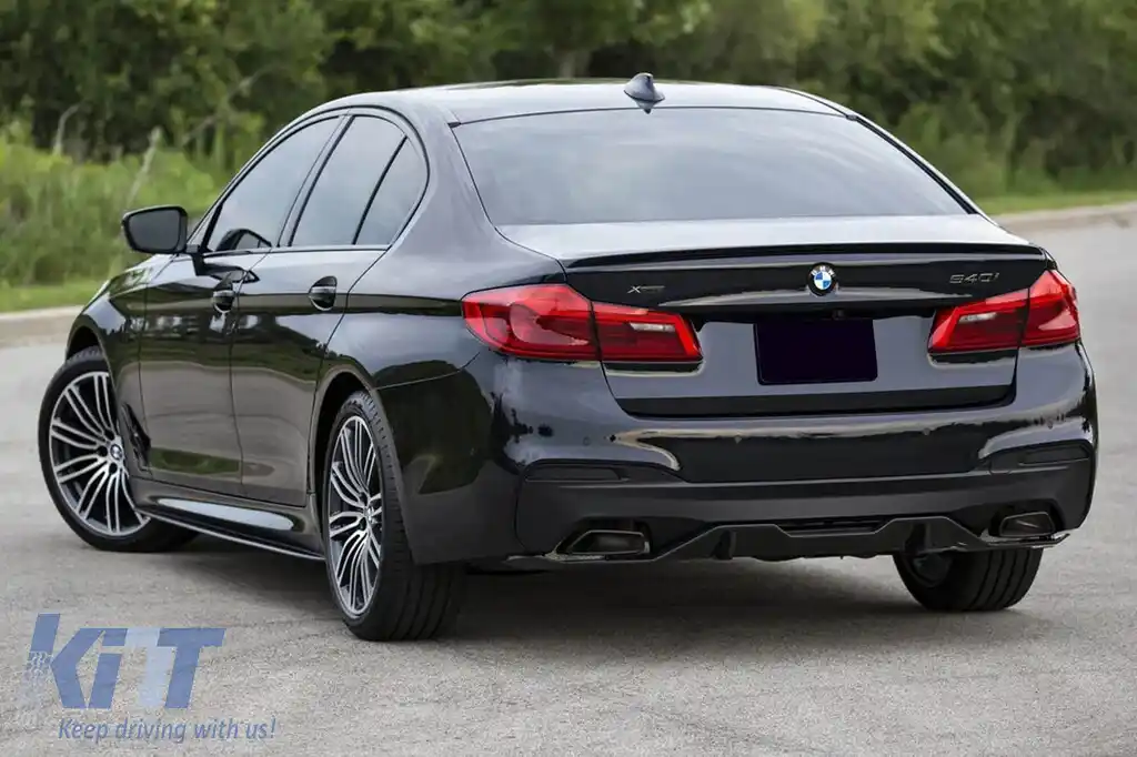 Spoiler tip M Performance Design Design potrivit pentru portbagaj pentru BMW Seria 5 G30 după 2017, necolorat-image-6227828