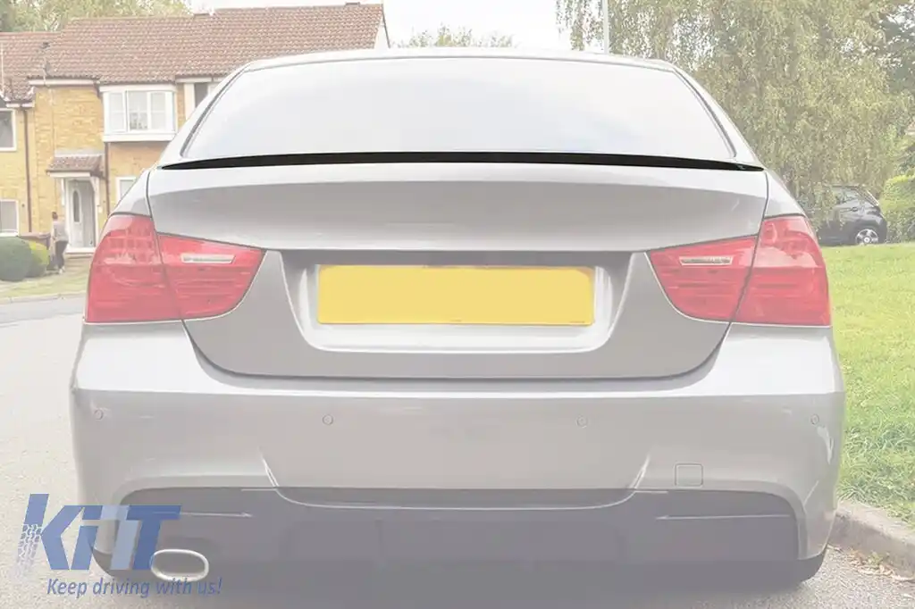 Spoiler tip M3 pentru portbagaj, potrivit pentru BMW Seria 3 E90 2005-2011, lac negru