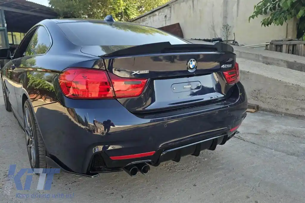 Spoiler tip M4 pentru portbagaj, potrivit pentru BMW Seria 4 F32 Coupe 2013-2020, necolorat-image-6227871