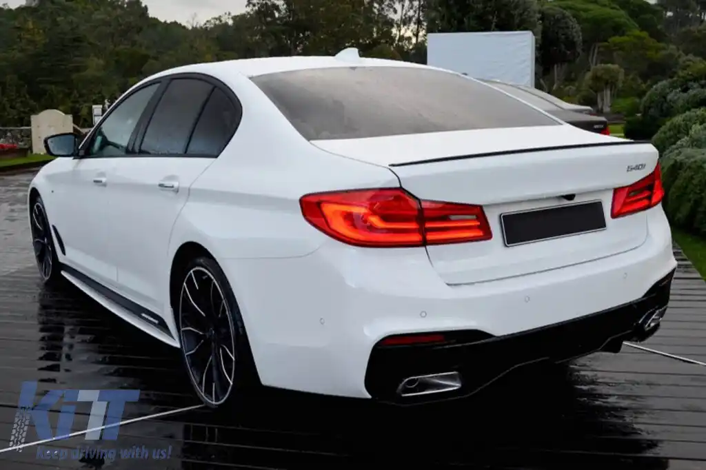 Spoiler tip M5 pentru portbagaj, potrivit pentru BMW Seria 5 G30 după 2017, negru-image-6227833