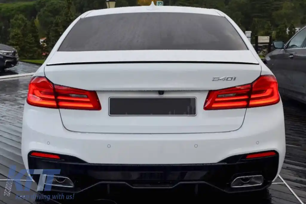 Spoiler tip M5 pentru portbagaj, potrivit pentru BMW Seria 5 G30 după 2017, negru-image-6227834