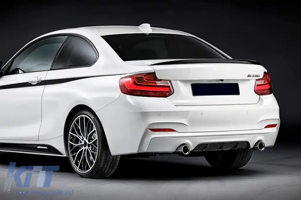 Spoiler tip performance pentru portbagaj, potrivit pentru BMW Seria 2 F22 Coupe după 2013, necolorat-image-6227661