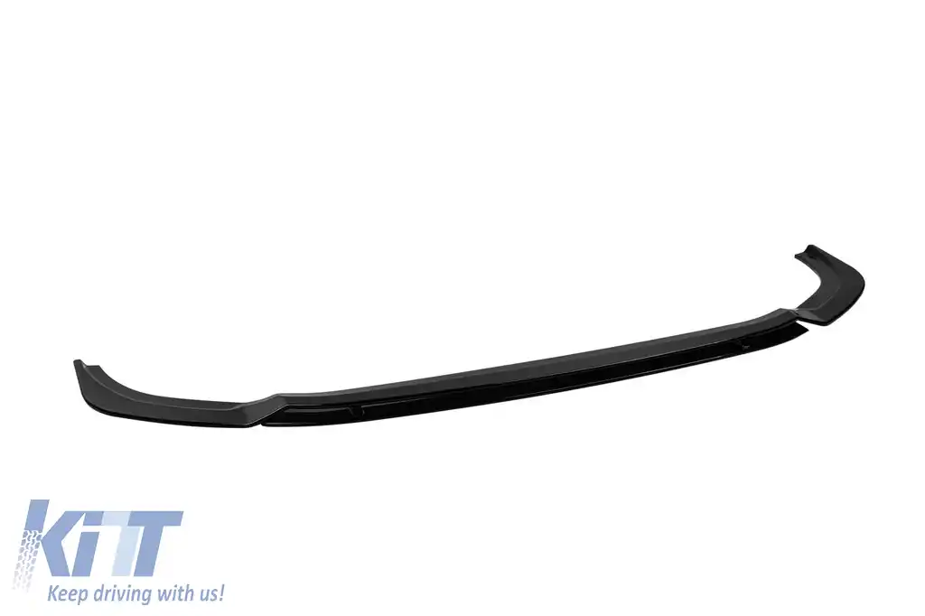 Spoiler tip RS6 potrivit pentru bara de protecție frontală standard a Audi A6 după 2019, lac negru-image-6163553