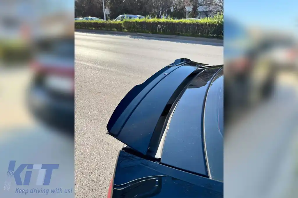 Spoiler tip S-Line Maxton Design potrivit pentru portbagajul Audi A7 C8 după 2017, lac negru-image-6140194