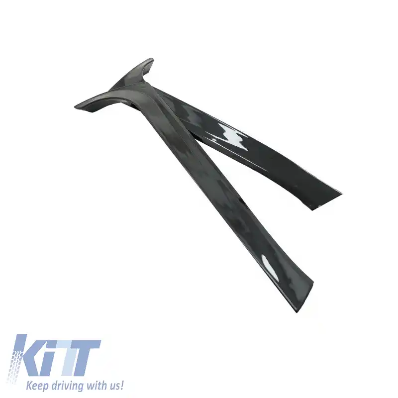 Spoilere spate dreapta și stânga potrivite pentru VW Polo AW 18+ versiune standard negru lucios 2 bucăți din plastic ABS-image-6289829