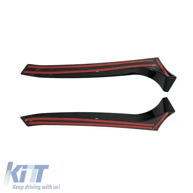 Spoilere spate dreapta și stânga potrivite pentru VW Golf VI (6) 08-12 Piano Black GTI & R Versiunea 2 Pcs din plastic ABS-image-6289835