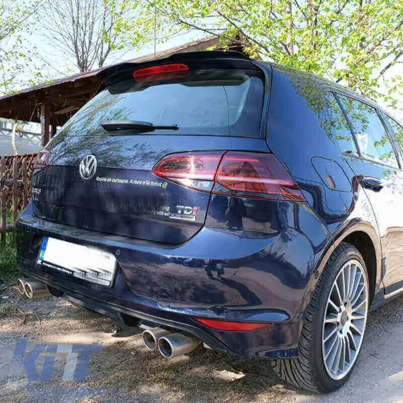 Spoilere Spate Dreapta & Stanga Potrivit pentru VW Golf VII (7 & 7.5) 12-20 Negru Pian Versiune Standard 2 Pcs Din Plastic Abs-image-6289839
