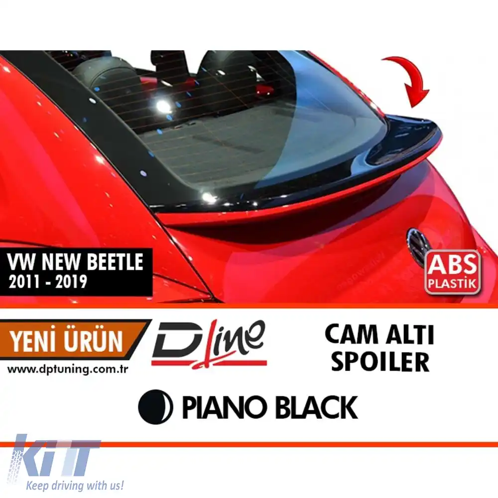 image-53-Spoilerul posterior sub sticlă Piano Black ABS potrivit pentru Beetle A5 / 2011-2019